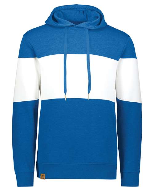 Men's All-American Fleece Colorblocked Hooded Sweatshirt - Royal Heather/ White