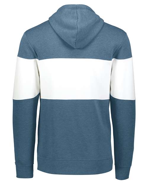 Men's All-American Fleece Colorblocked Hooded Sweatshirt - Storm Heather/ White