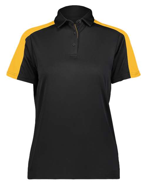 Women's Two-Tone Vital Polo - Black/ Gold