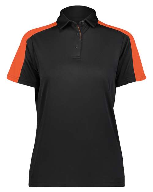 Women's Two-Tone Vital Polo - Black/ Orange
