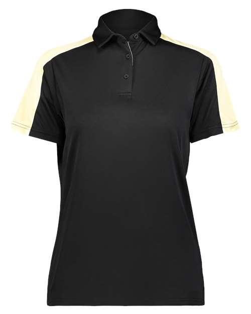 Women's Two-Tone Vital Polo - Black/ Vegas Gold