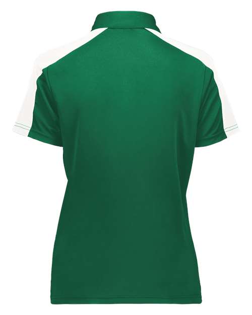 Women's Two-Tone Vital Polo - Dark Green/ White