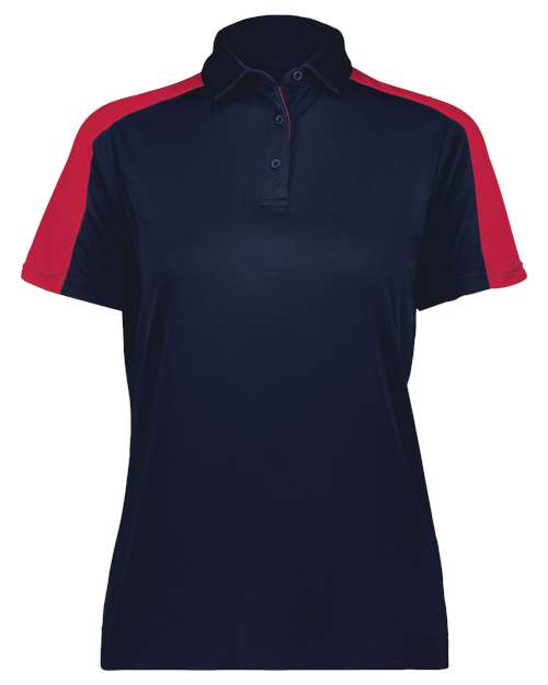 Women's Two-Tone Vital Polo - Navy/ Scarlet