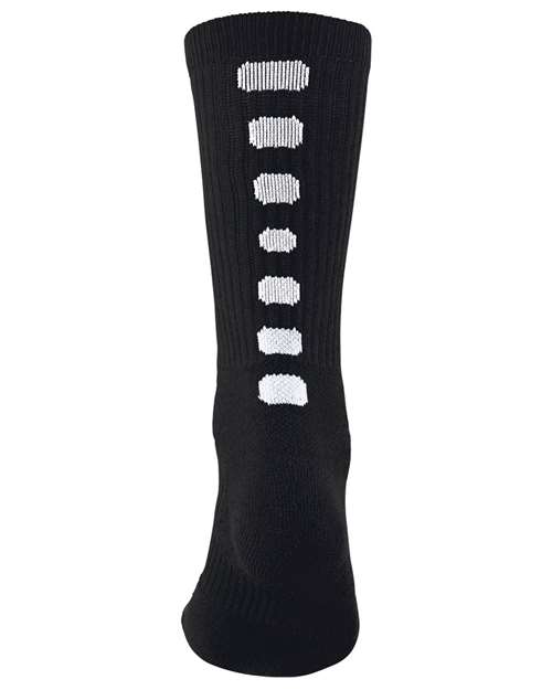 Colorblocked Crew Socks - Black/ White