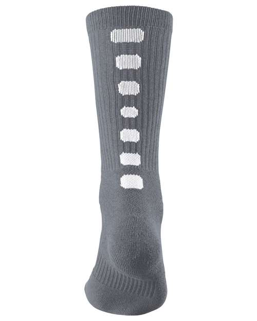 Colorblocked Crew Socks - Graphite/ White