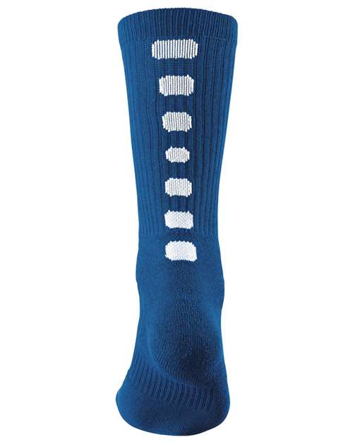 Colorblocked Crew Socks - Royal/ White