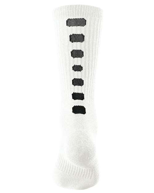 Colorblocked Crew Socks - White/ Black