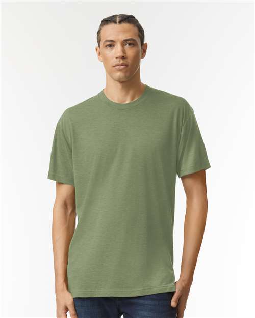 Unisex Triblend Track Tee - Tri-Olive