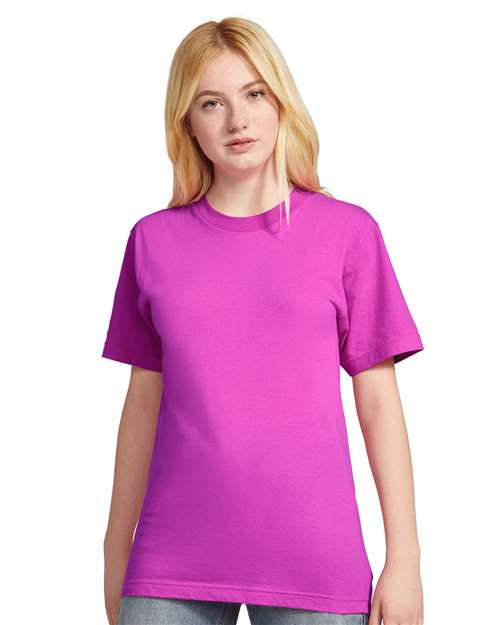Unisex Fine Jersey Tee - Super Pink