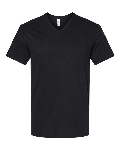 Unisex CVC V-Neck Tee - Black
