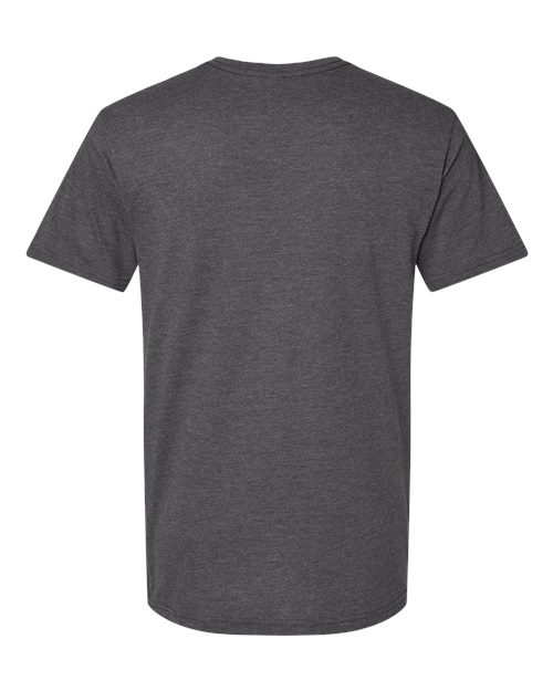 Unisex CVC V-Neck Tee - Heather Charcoal