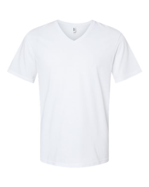 Unisex CVC V-Neck Tee - White