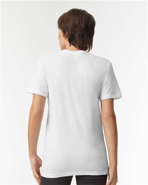 Unisex CVC V-Neck Tee - White