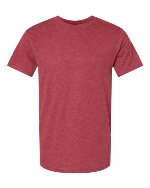 Unisex CVC Tee - Heather Cardinal