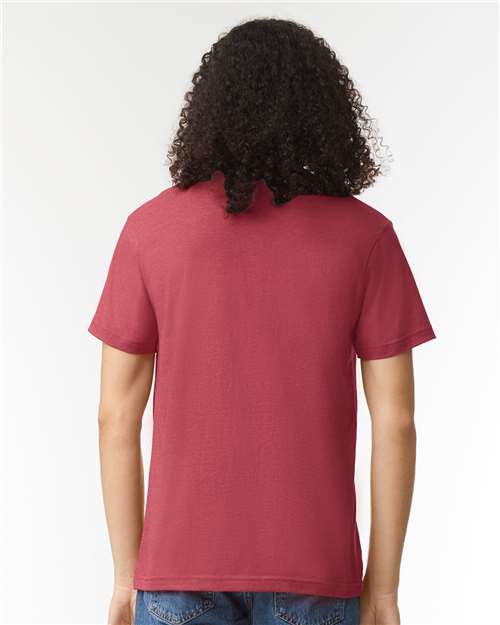 Unisex CVC Tee - Heather Cardinal