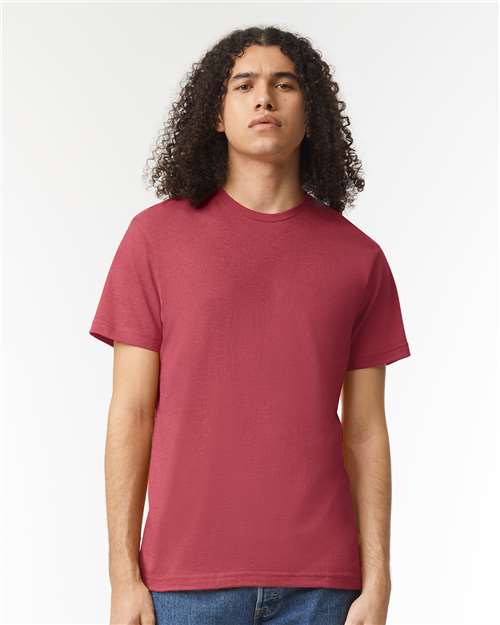 Unisex CVC Tee - Heather Cardinal