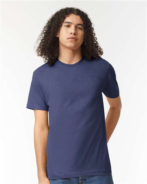 Unisex CVC Tee - Heather Indigo