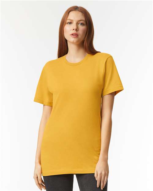 Unisex CVC Tee - Heather Mustard
