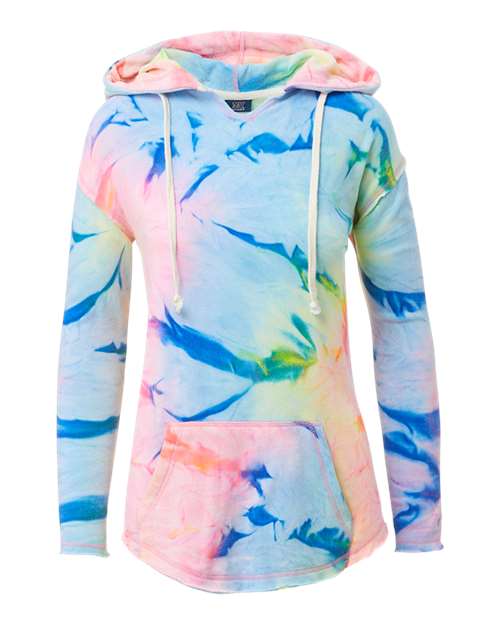 Women's Angel Terry Nora Pullover - Neon Tie Dye