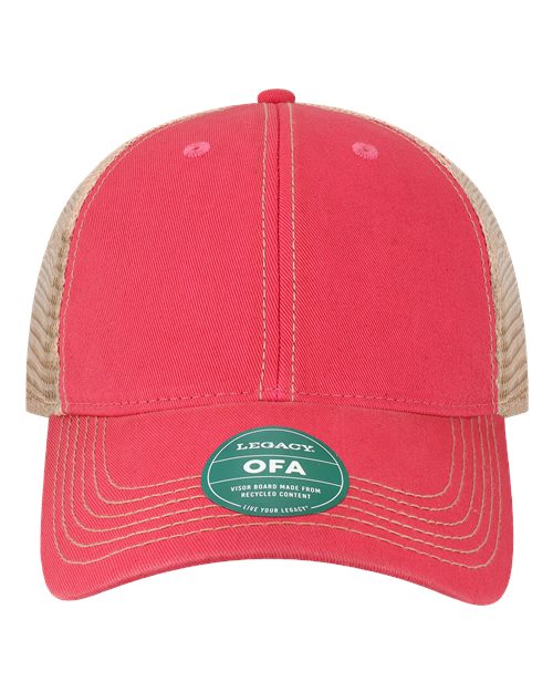 Old Favorite Trucker Cap - Dark Pink/ Khaki