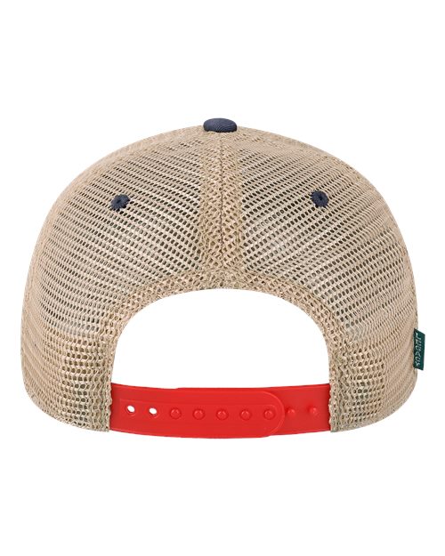 Old Favorite Trucker Cap - Scarlet Red/ Navy/ Khaki
