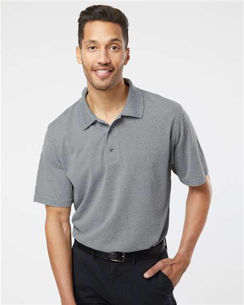 Men's Saratoga Performance Mini Mesh Polo - Heather Grey