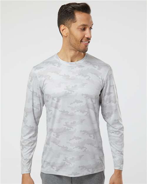 Unisex Pompano Performance Camo Long Sleeve T-Shirt - Aluminum