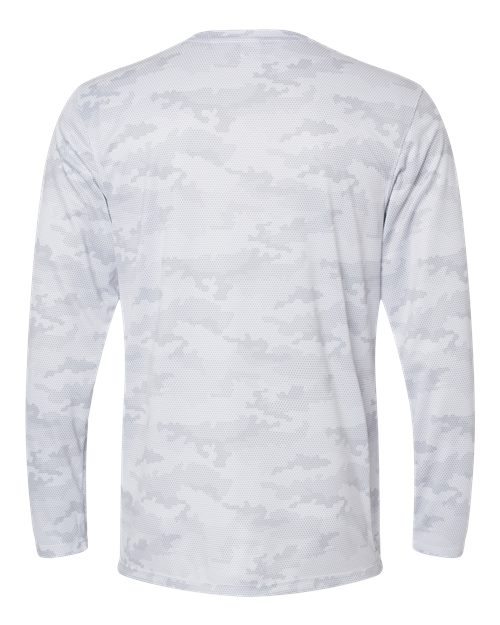 Unisex Pompano Performance Camo Long Sleeve T-Shirt - White
