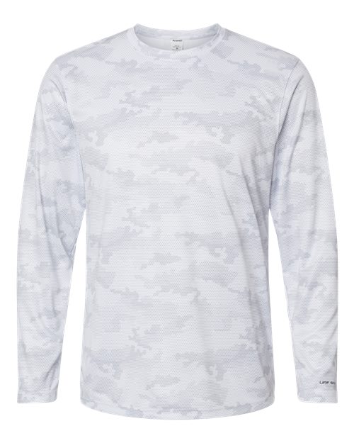Unisex Pompano Performance Camo Long Sleeve T-Shirt - White