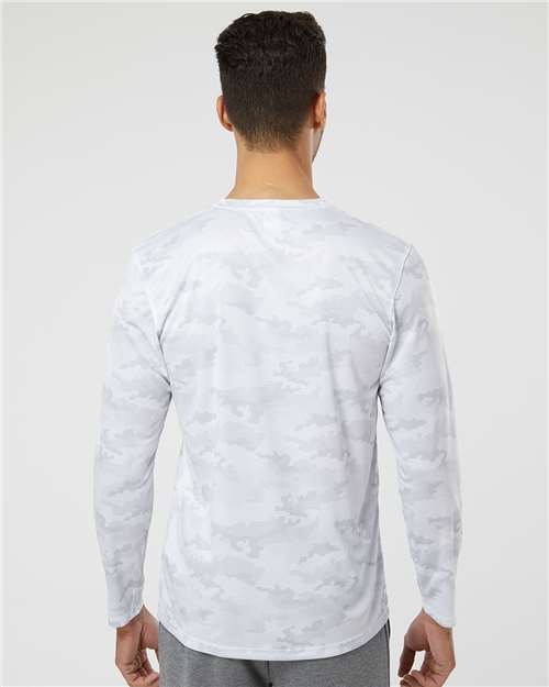 Unisex Pompano Performance Camo Long Sleeve T-Shirt - White