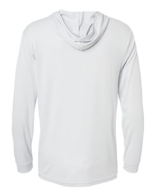 Unisex Bahama Performance Hooded Long Sleeve T-Shirt - Aluminum