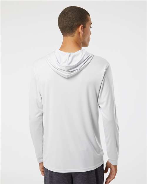 Unisex Bahama Performance Hooded Long Sleeve T-Shirt - Aluminum