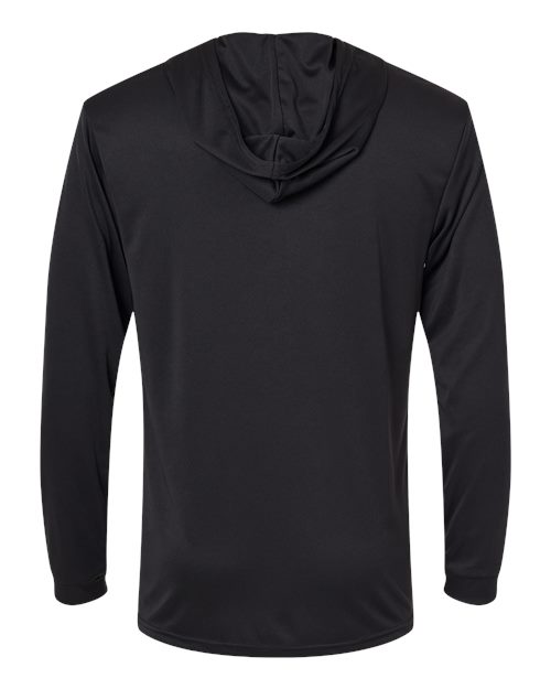 Unisex Bahama Performance Hooded Long Sleeve T-Shirt - Black