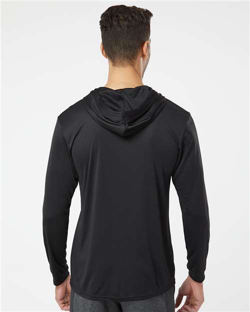 Unisex Bahama Performance Hooded Long Sleeve T-Shirt - Black