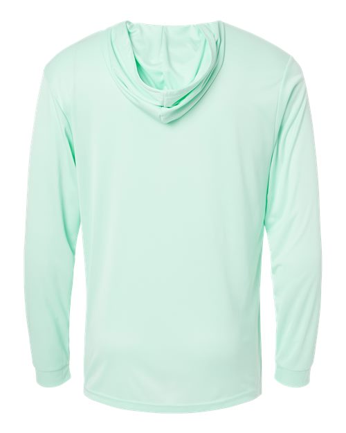 Unisex Bahama Performance Hooded Long Sleeve T-Shirt - Mint Green