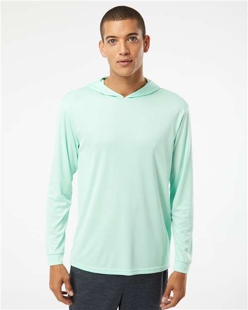 Unisex Bahama Performance Hooded Long Sleeve T-Shirt - Mint Green