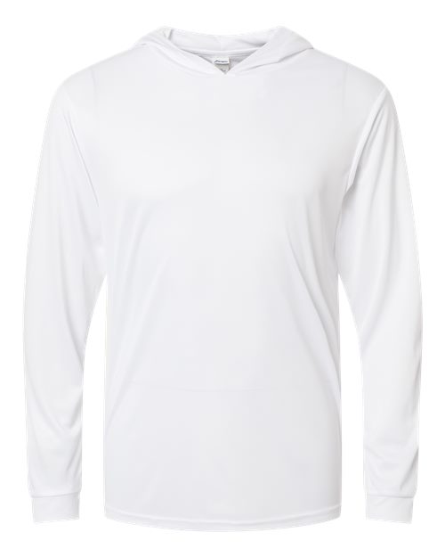 Unisex Bahama Performance Hooded Long Sleeve T-Shirt - White
