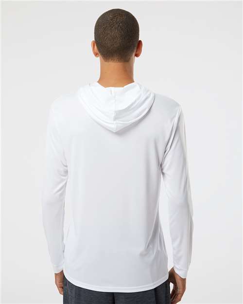 Unisex Bahama Performance Hooded Long Sleeve T-Shirt - White