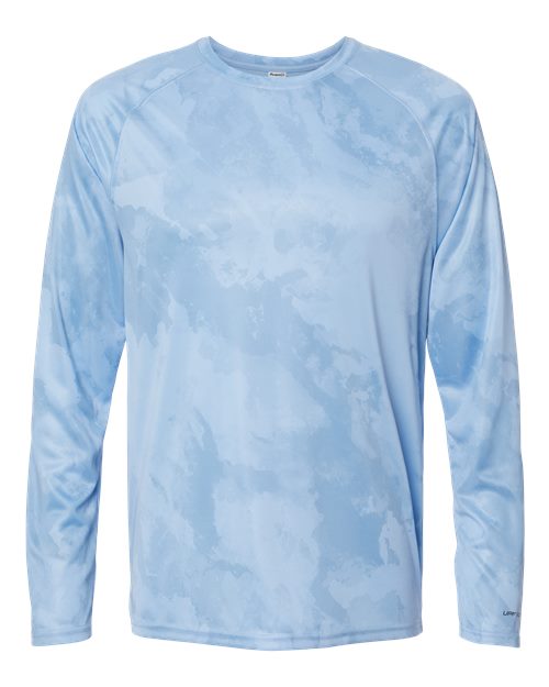 Unisex Cabo Camo Performance Long Sleeve T-Shirt - Blue Mist