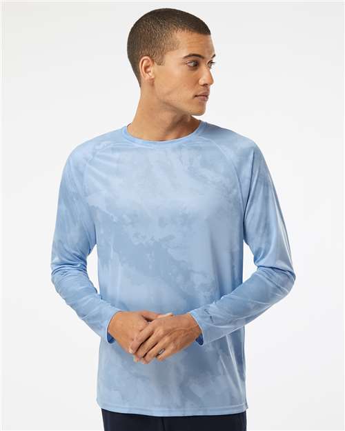 Unisex Cabo Camo Performance Long Sleeve T-Shirt - Blue Mist