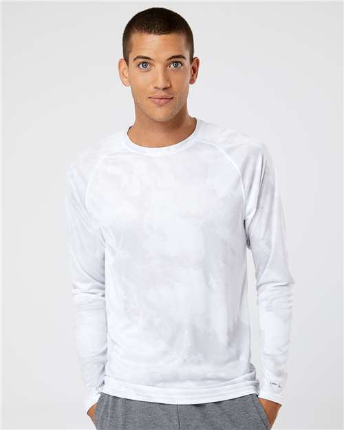 Unisex Cabo Camo Performance Long Sleeve T-Shirt - White