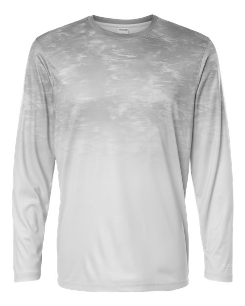 Unisex Montauk Oceanic Fade Performance Long Sleeve T-Shirt - Aluminum Fade
