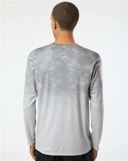 Unisex Montauk Oceanic Fade Performance Long Sleeve T-Shirt - Aluminum Fade