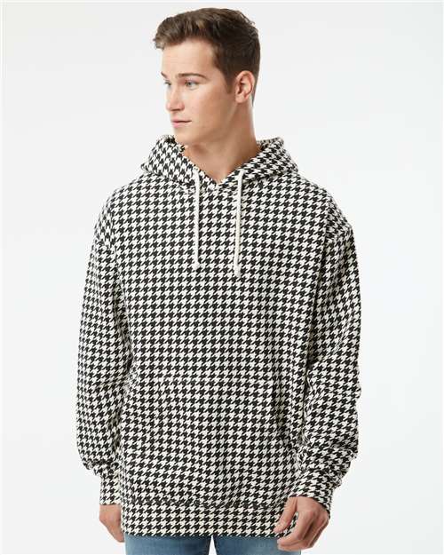 Unisex Heavyweight Hooded Sweatshirt - Houndstooth