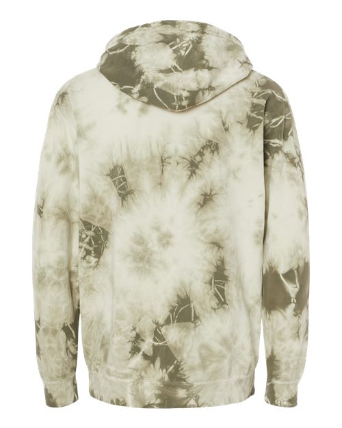 Unisex Midweight Tie-Dyed Hooded Sweatshirt - Tie Dye Olive