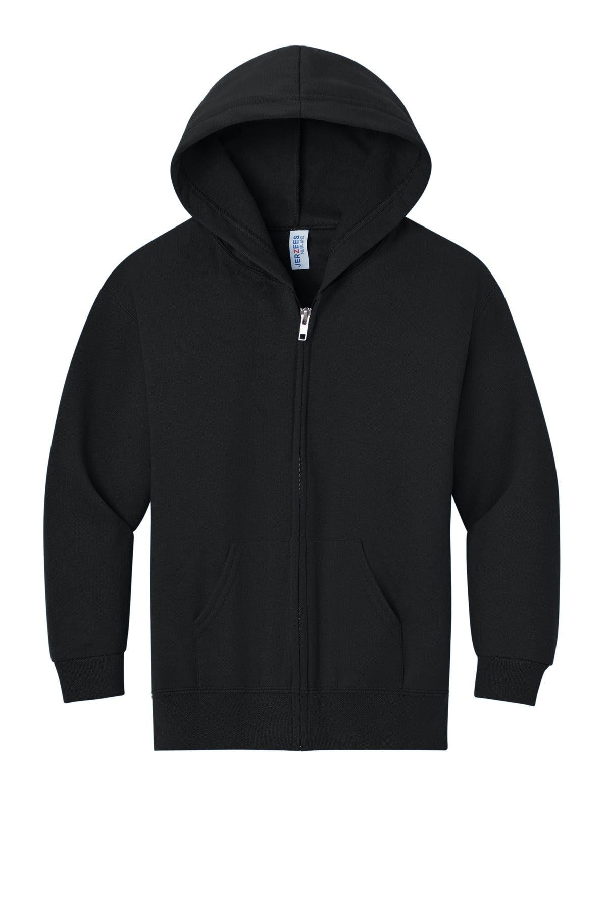 Jerzees - Youth NuBlend Full-Zip Hooded Sweatshirt - Black