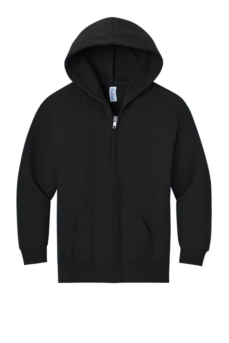 Jerzees - Youth NuBlend Full-Zip Hooded Sweatshirt - Black