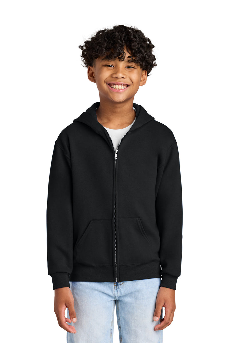Jerzees - Youth NuBlend Full-Zip Hooded Sweatshirt - Black