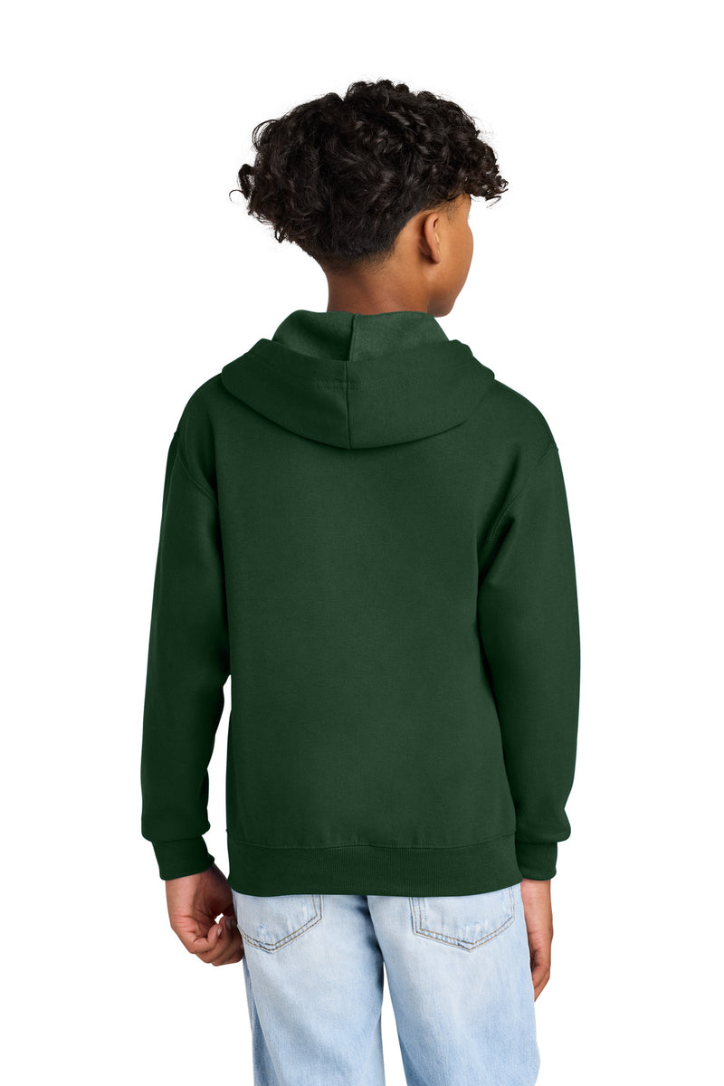 Jerzees - Youth NuBlend Full-Zip Hooded Sweatshirt - Forest Green