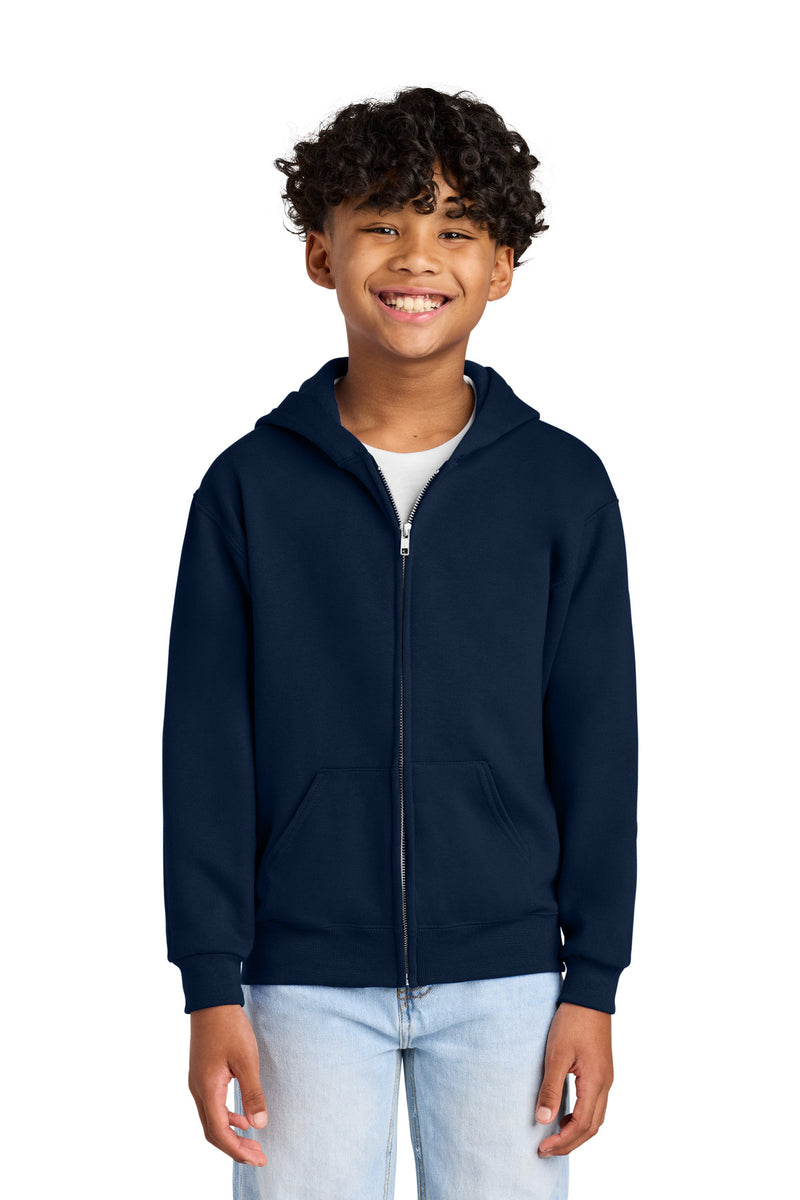 Jerzees - Youth NuBlend Full-Zip Hooded Sweatshirt - J. Navy